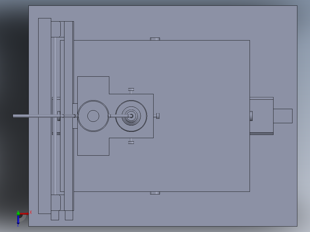 背板点胶机俯视图