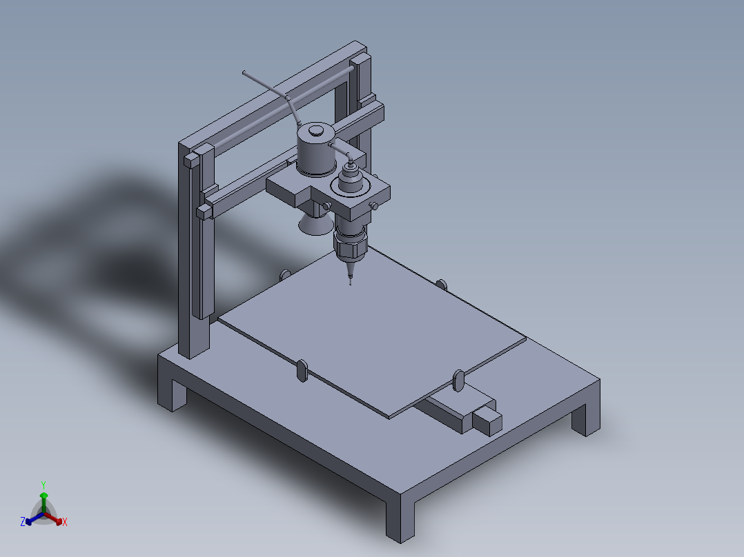 背板点胶机正等轴测图