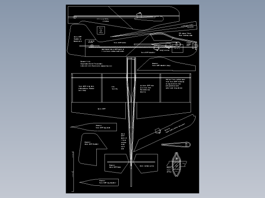 电动纸飞机图纸模型