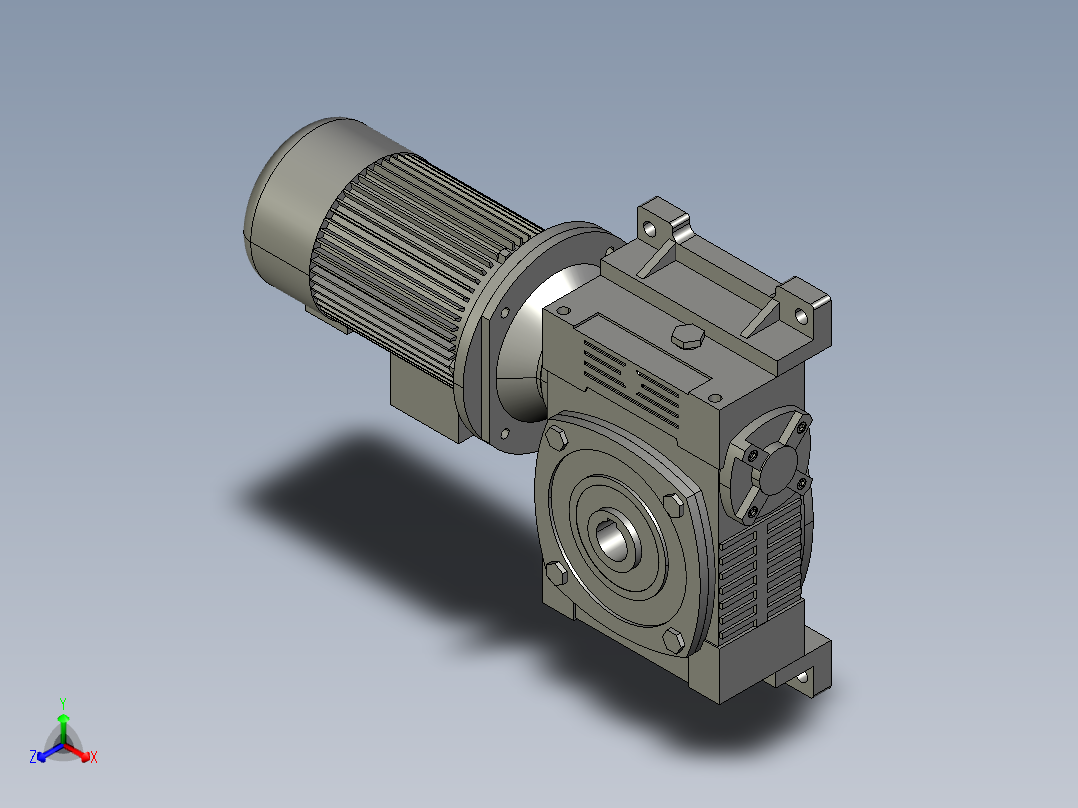 VPVDKO120-20-22KW变频电机带编码器A主视图