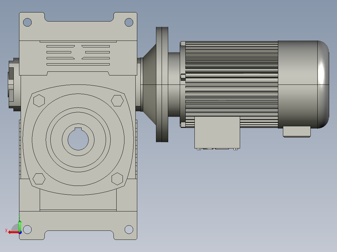 VPVDKO120-20-22KW变频电机带编码器A后视图
