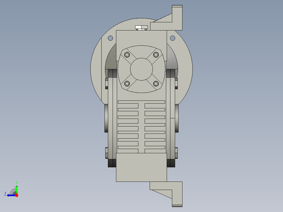 VPVDKO120-20-22KW变频电机带编码器A右视图