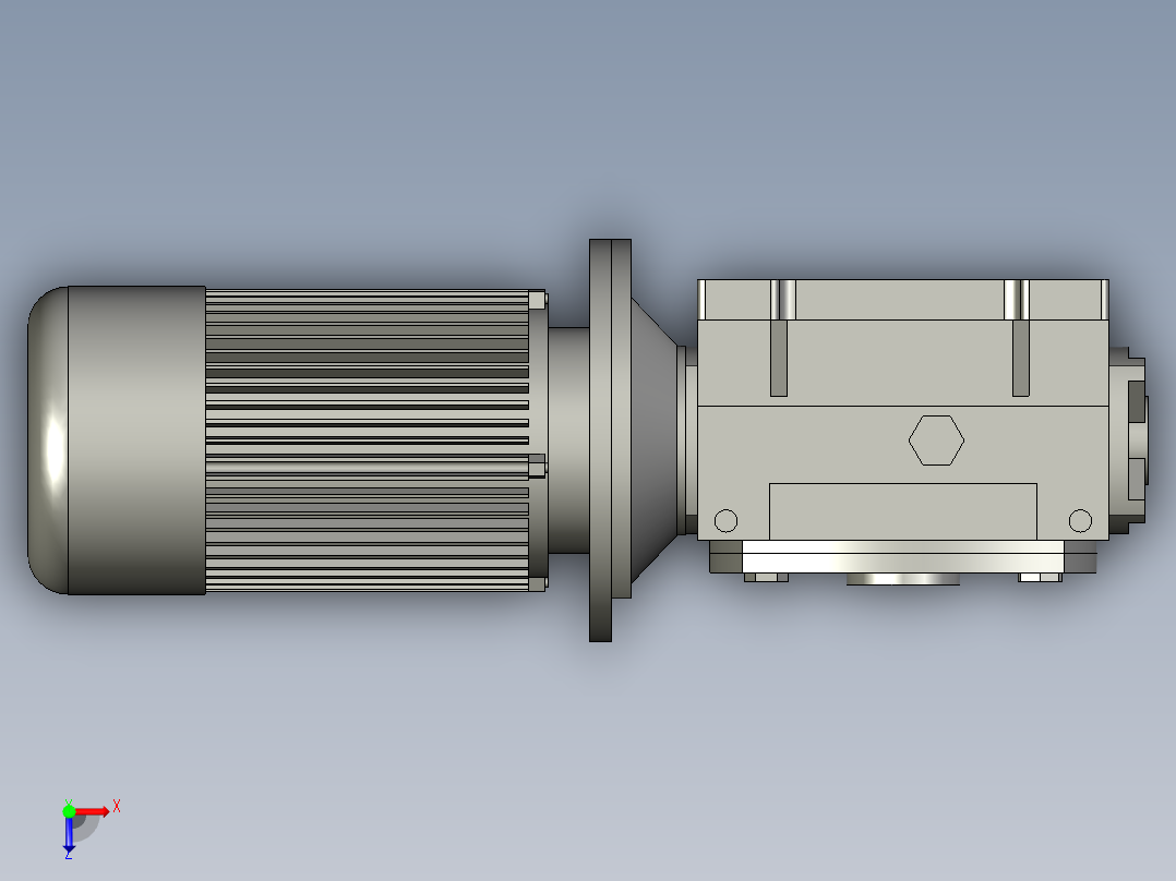 VPVDKO120-20-22KW变频电机带编码器A俯视图