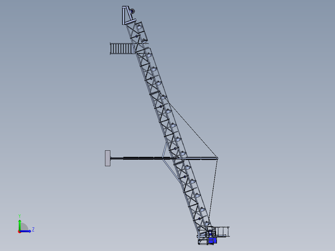 20米格构式输送机   step左视图