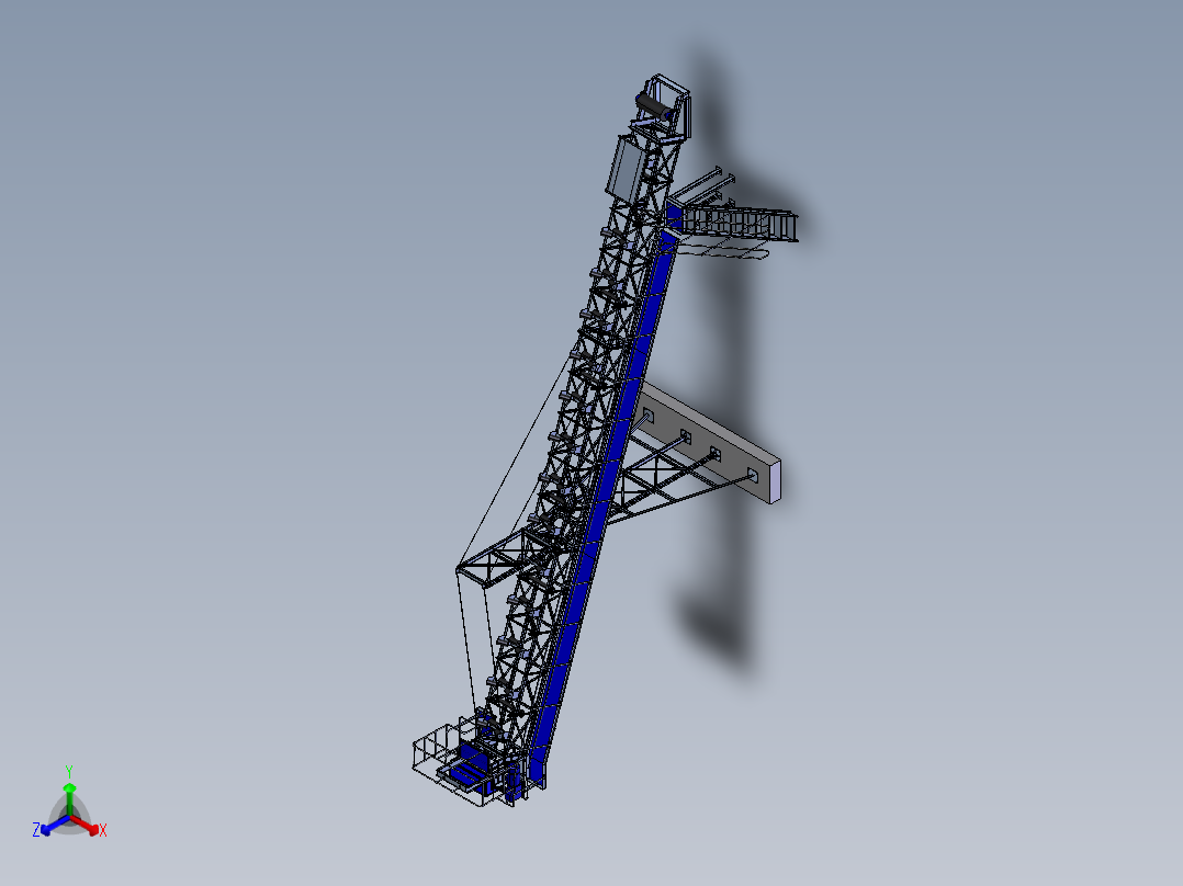 20米格构式输送机   step正等轴测图
