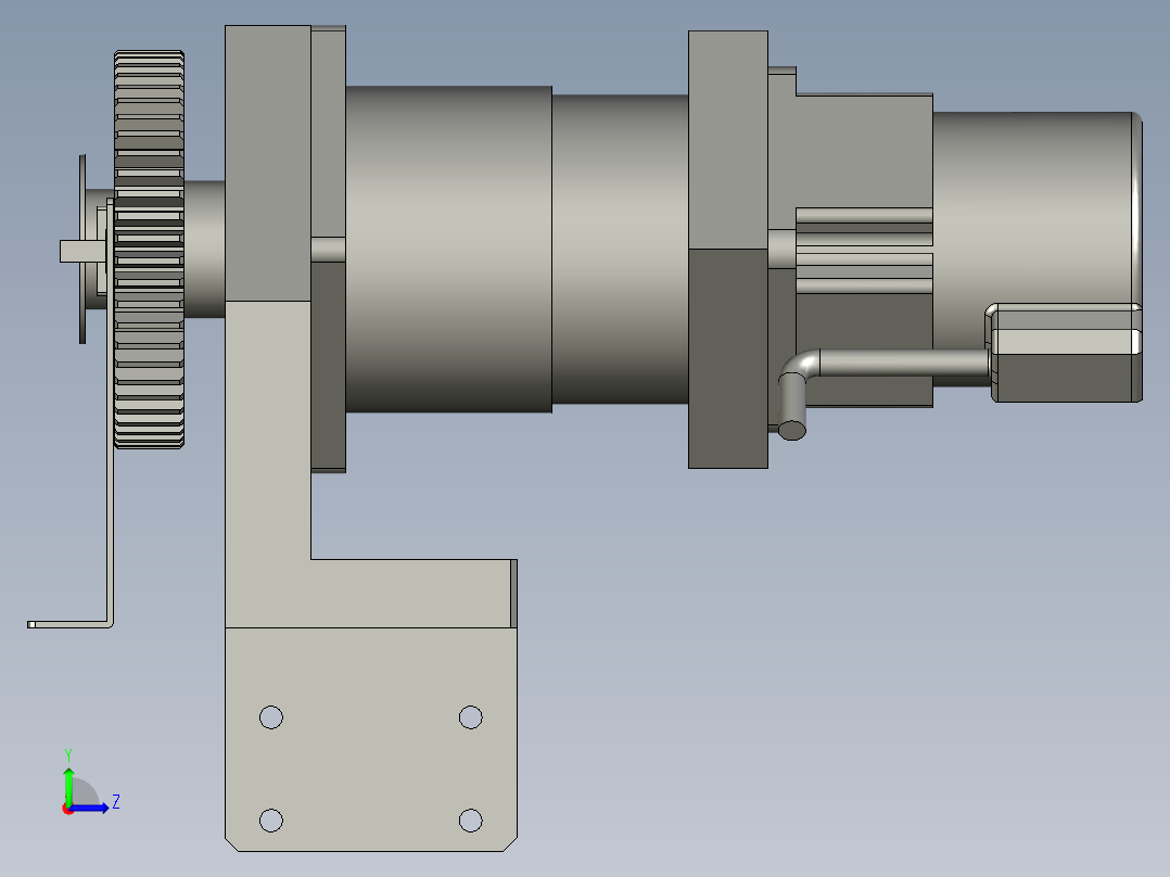 YWP200K4-02-02-00换工位电机组件左视图