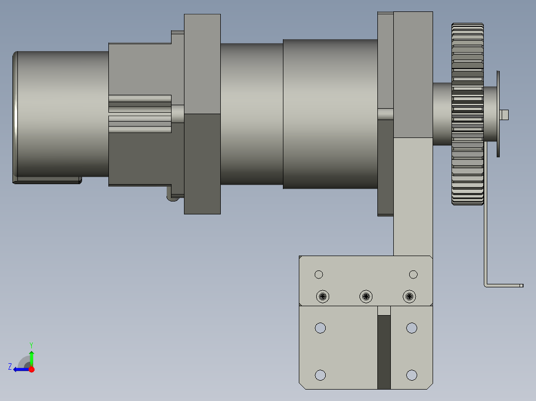 YWP200K4-02-02-00换工位电机组件右视图
