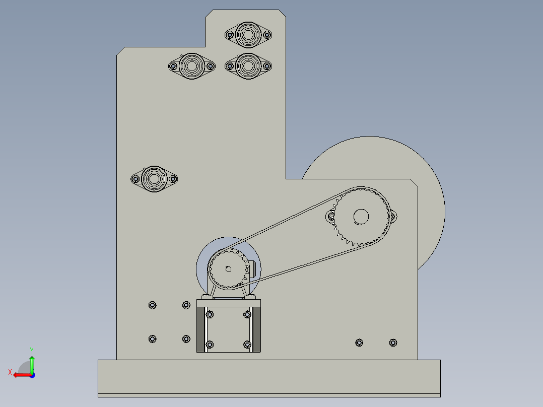 收纸卷筒的收卷设备后视图