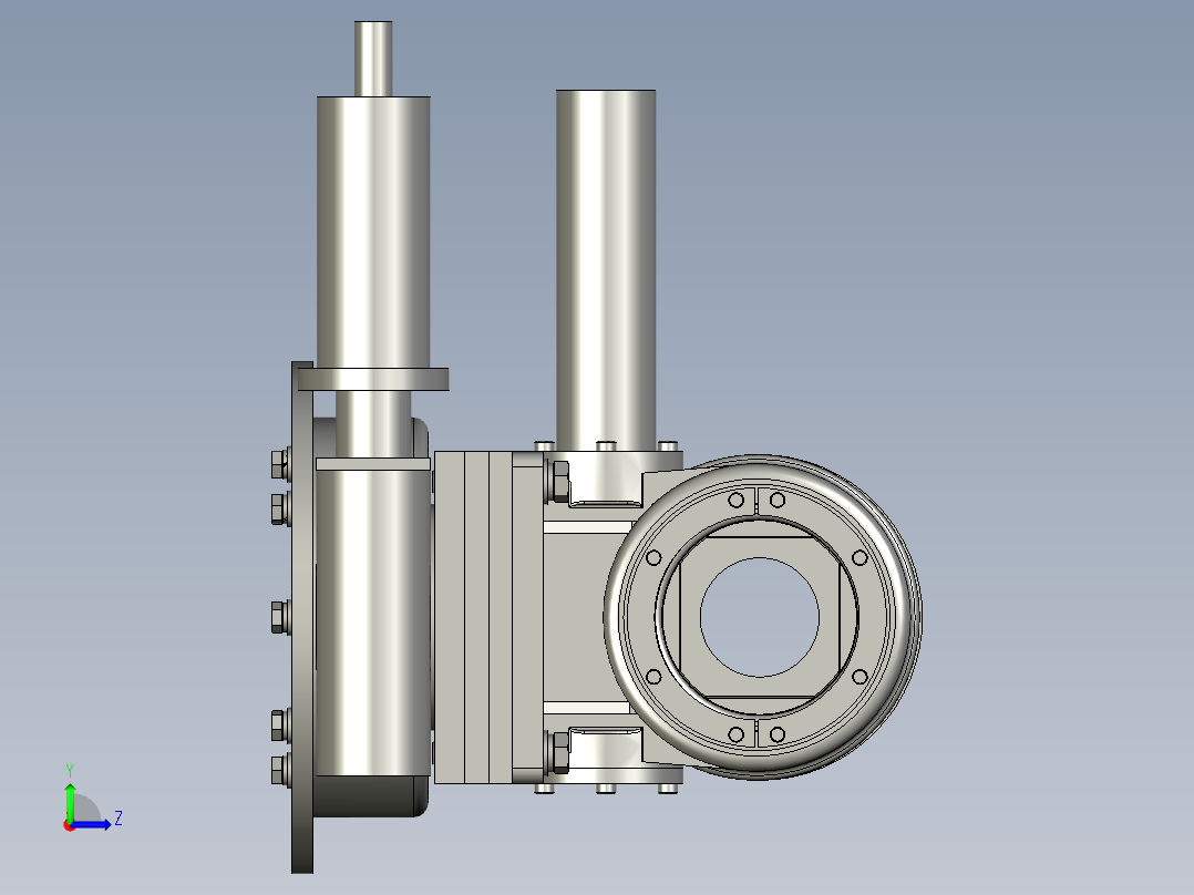 XTD01双回转组件左视图
