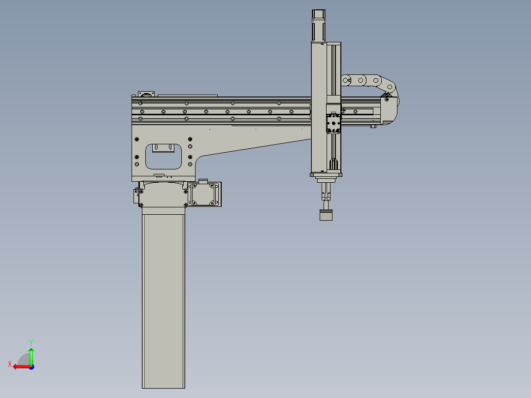 成品下料机械手部分后视图