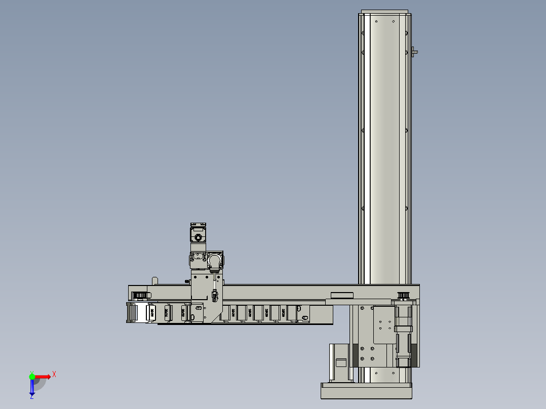 成品下料机械手部分俯视图