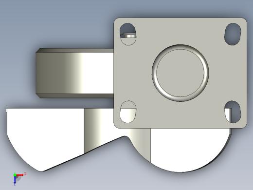 轻中载型(6080kg)万向侧轮刹型脚轮CAPC100-U俯视缩略图