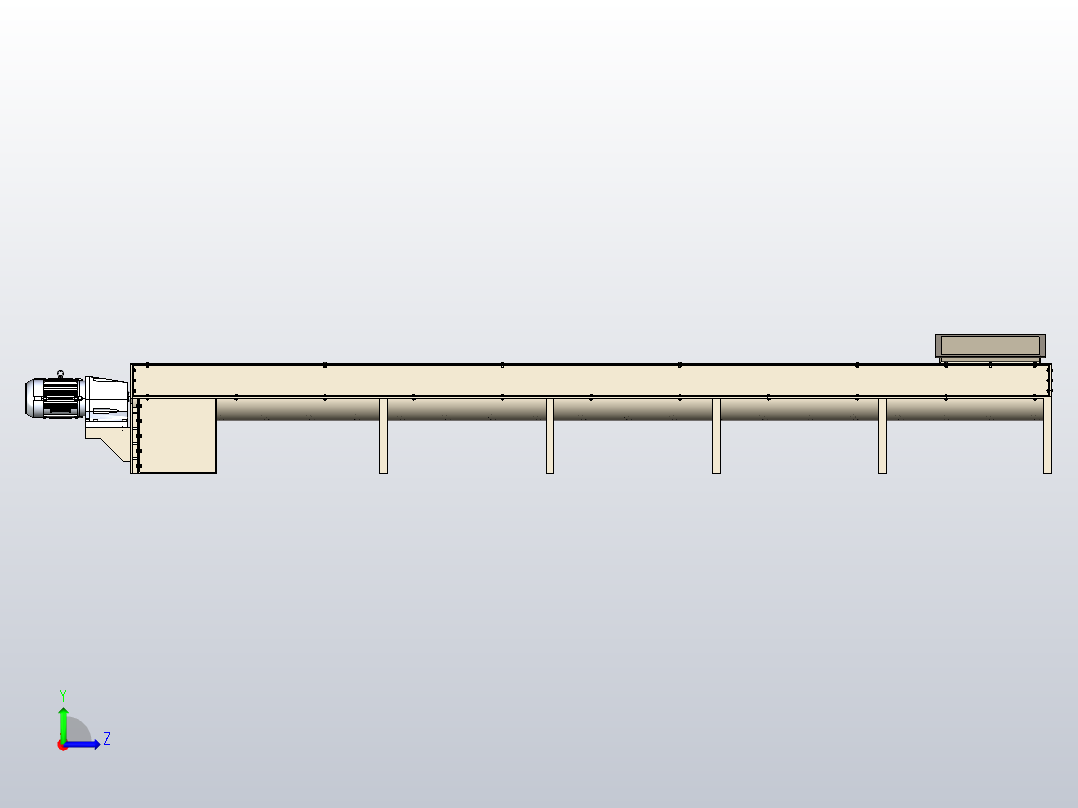无轴螺旋输送机左视图