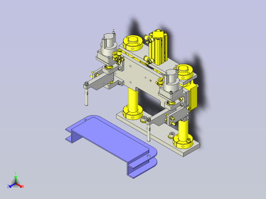 一款箱体定位3D模型