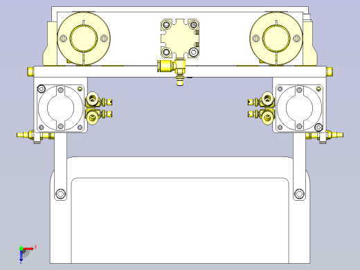 一款箱体定位3D模型俯视缩略图