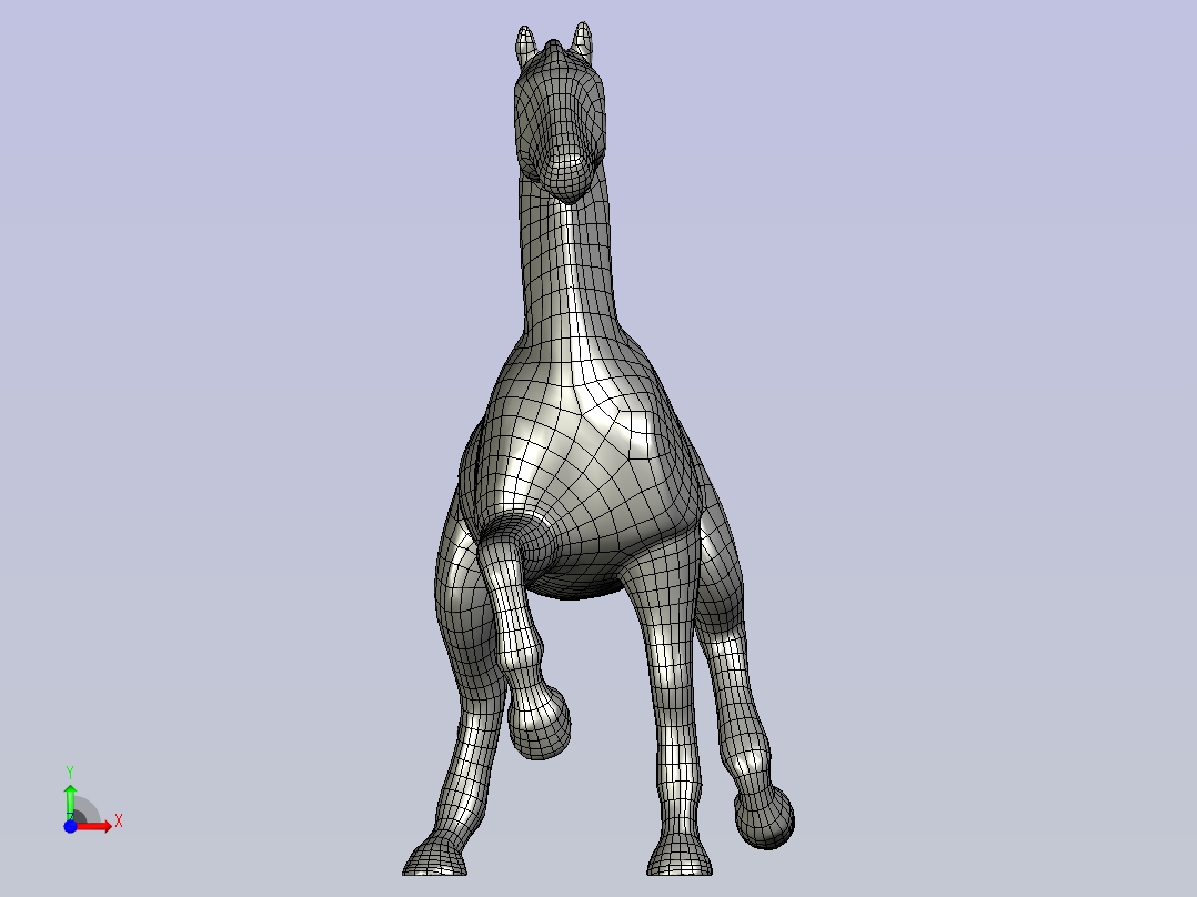 灵活的马匹建模系统前视图
