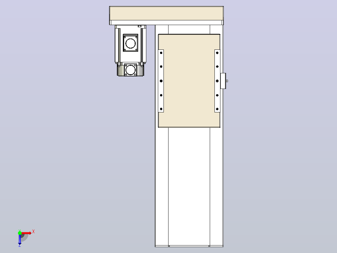 滚珠丝杠直线轴带导轨全封闭TPA-HCR-220D-3210C-L350-MR-Y-P1K-N3俯视图