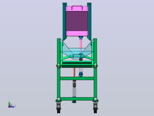液压提升上料机（SW+CAD+说明书）左视缩略图
