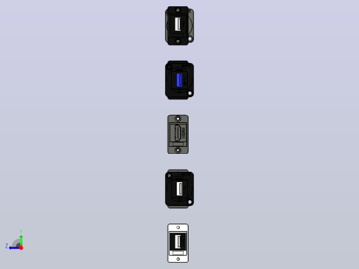 USB dvi HDMI连接器适配器库12右视缩略图