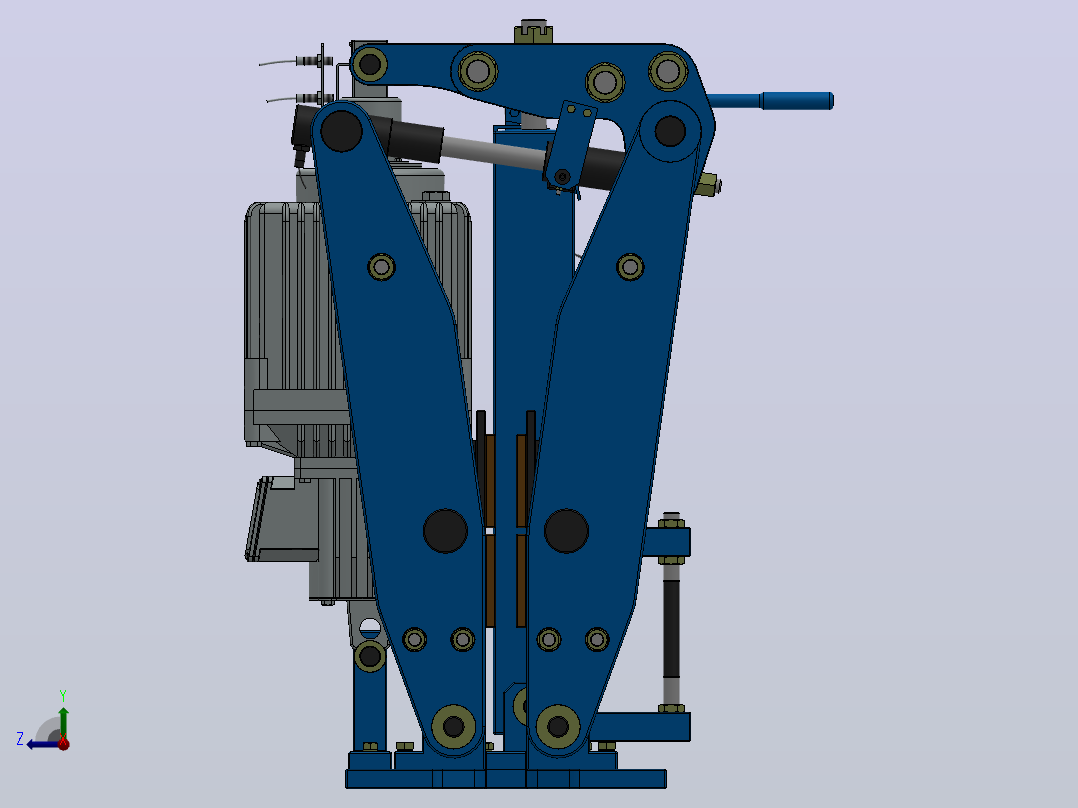 YP41系列电力液压盘式制动器YP41-4500-630×30-ⅠA-CL.RL.WL.HL右视图