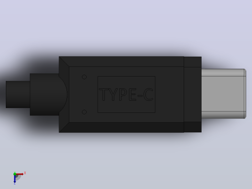 USB-C USB 3.1 C型公母扩展数据线+连接器俯视缩略图
