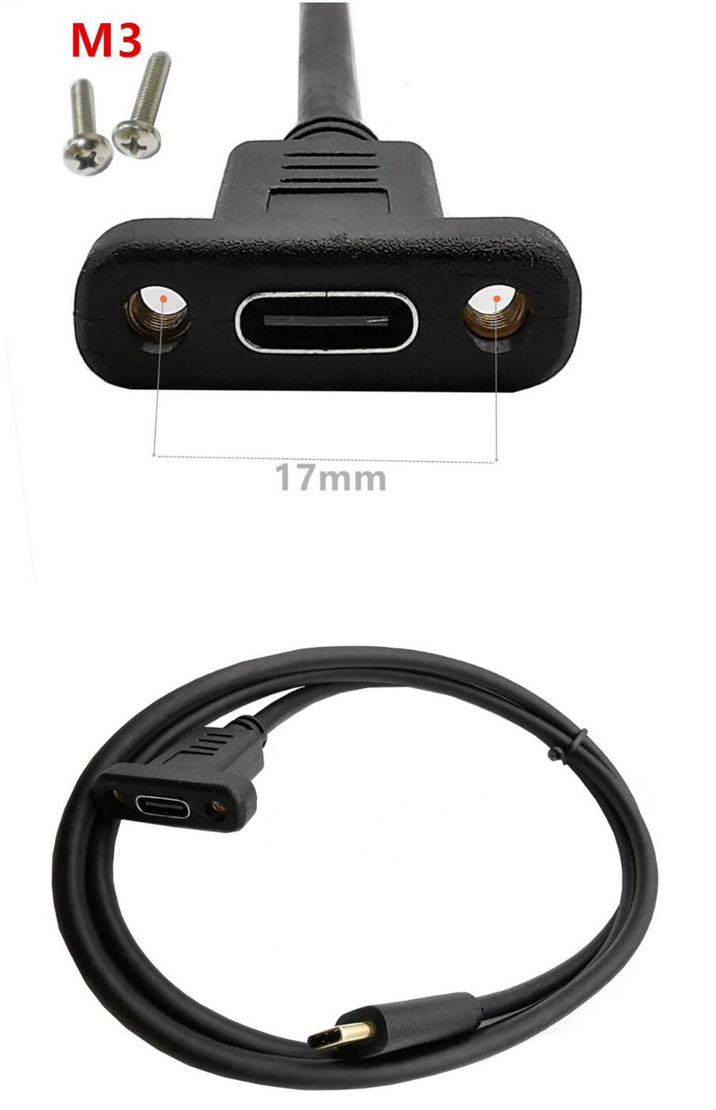 USB-C USB 3.1 C型公母扩展数据线+连接器