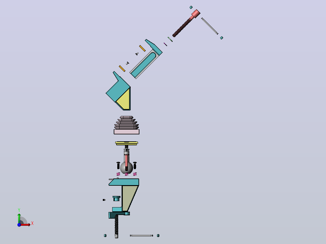 工具夹具前视图
