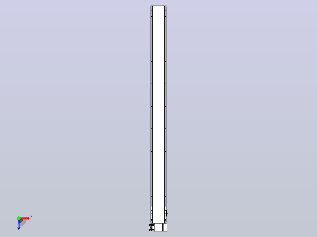 皮带直线轴半封闭可选导轨TPA-HNB-140D-120-L1700-RP-C-P40-N3俯视图