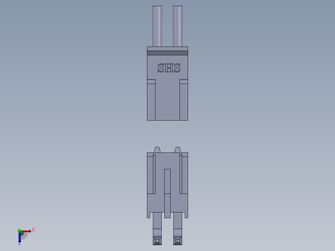 2针shs relimate连接器11俯视图