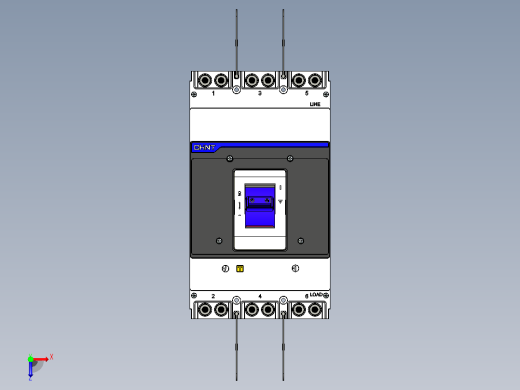 NXM-1600 3P塑料外壳式断路器三维模型202209俯视缩略图