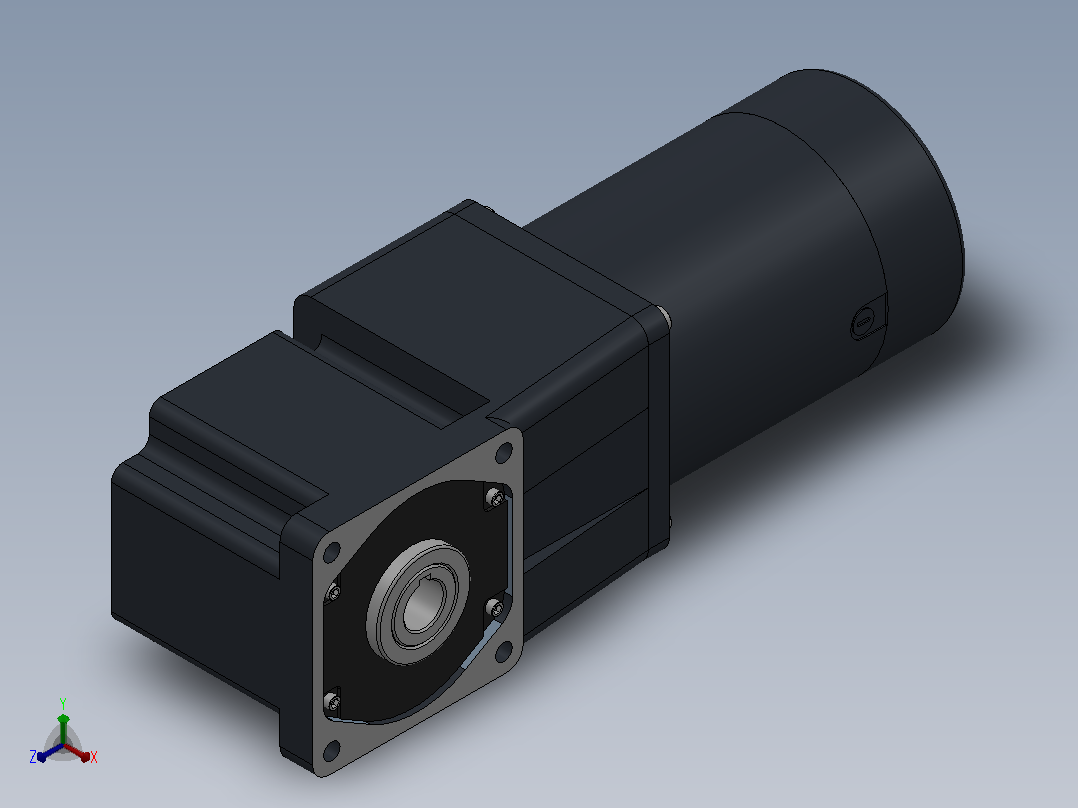 90DC(100W╱200W)微型直流组合型电机[90DC200GV24R16-L90GF12.5RC]正等轴测图