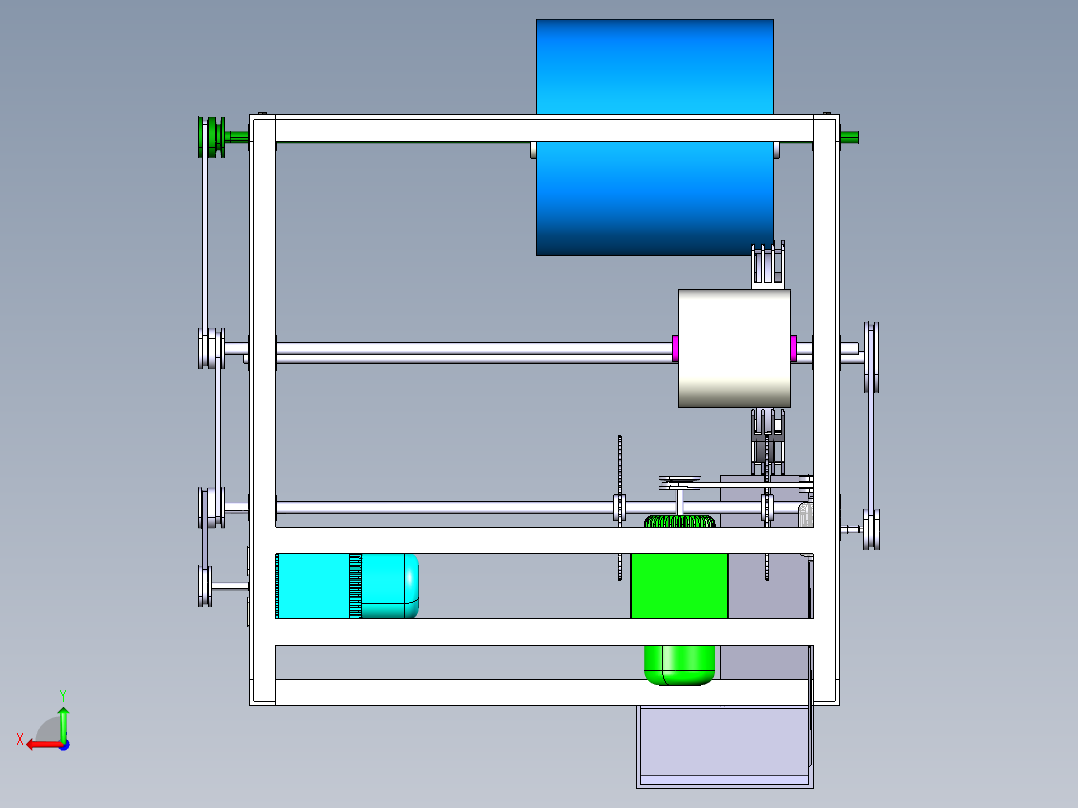 瓶子处理设备后视图