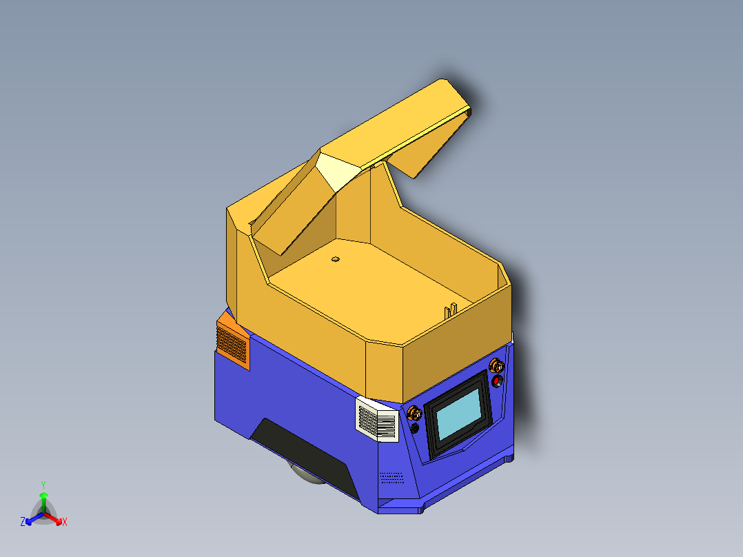 仓储物流AGV自动引导运输小车cero正等轴测图