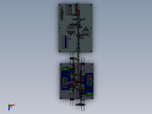 CCD性能检测包装机3D图纸 k135 自动化设备3D图纸3D模型俯视缩略图