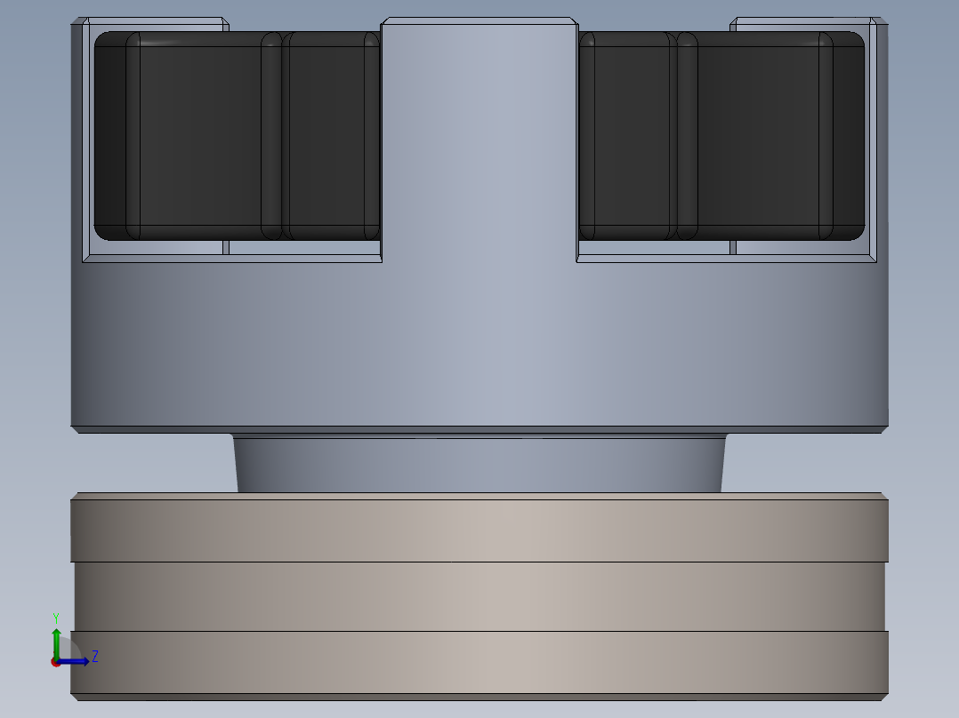 伸缩焊接式万向联轴器左视图