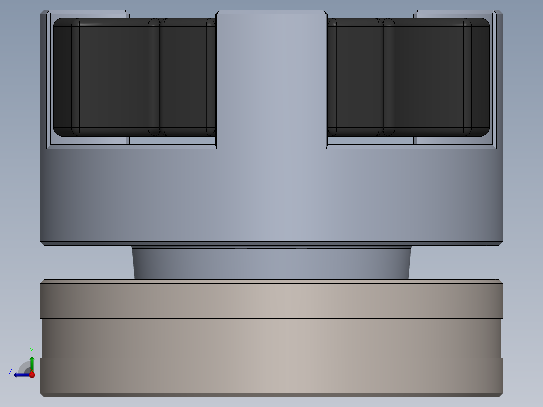 伸缩焊接式万向联轴器右视图