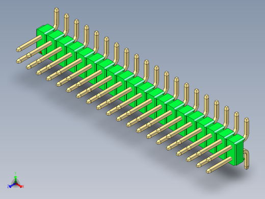 彩色公排针 100mil 2.54mm 系列-DS1022_green_40p_100mil_TypeSMT_rev1.0