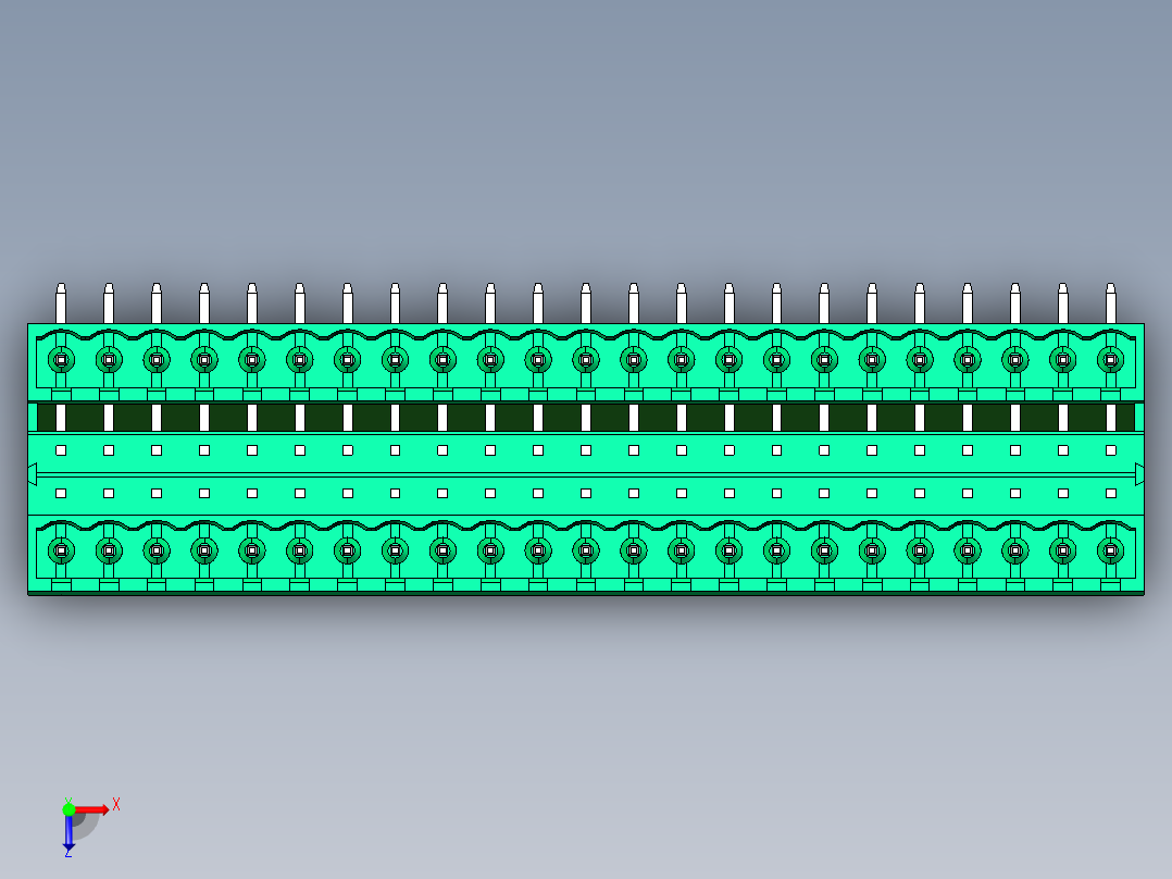 DEGSON 2EDG 系列 5.0mm 可插拔接线端子组-2EDGRH-5.0-46P-14-00AH俯视图