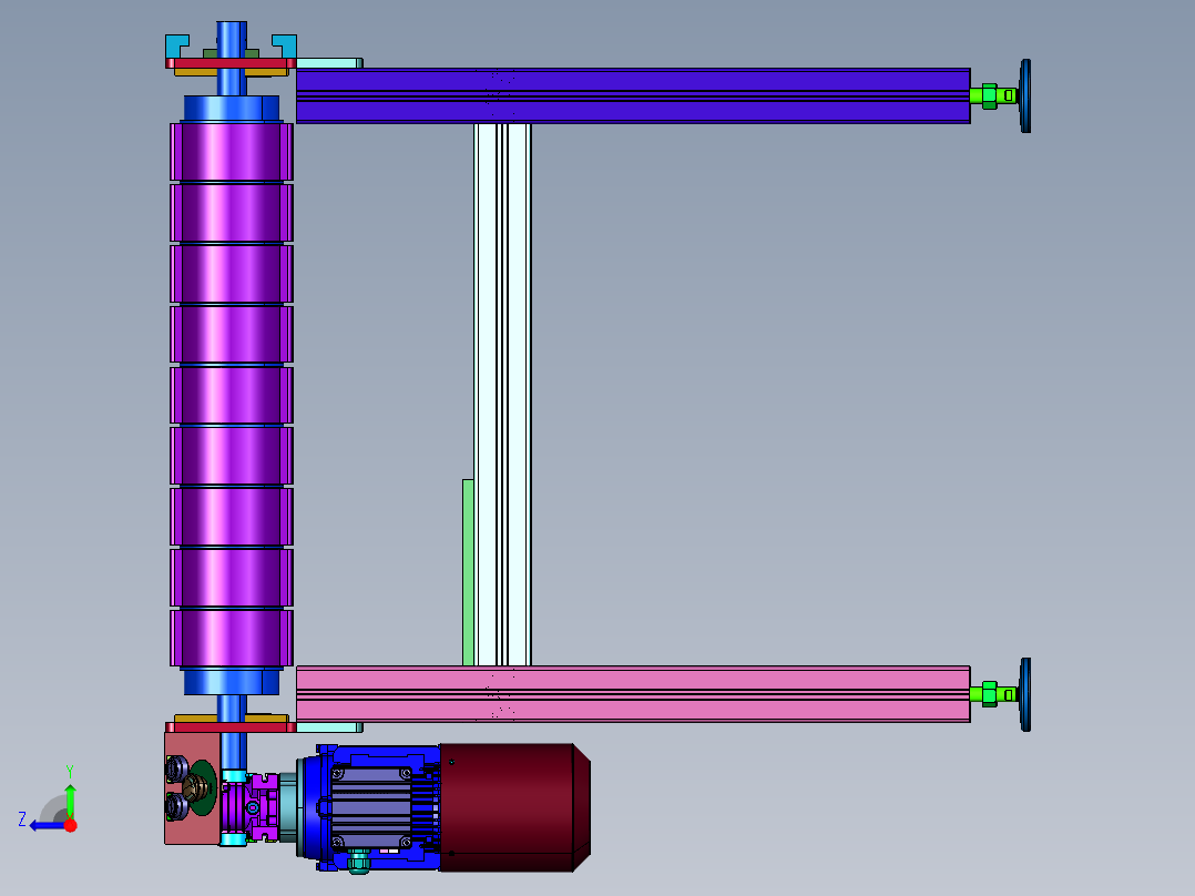 多条皮带小型物流分拣输送线右视图