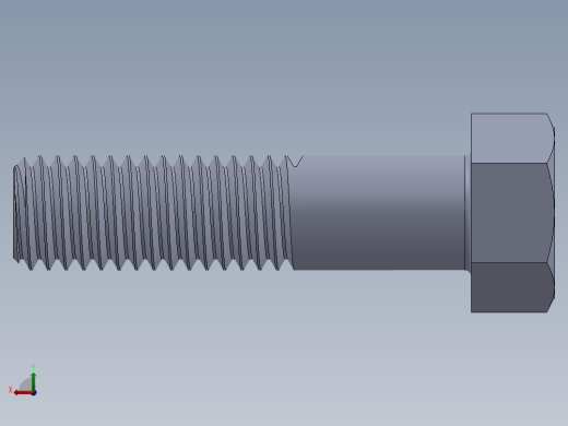 UNC 六角螺栓-Hex Bolt 0.500-13 x 2.SLDPRT后视缩略图
