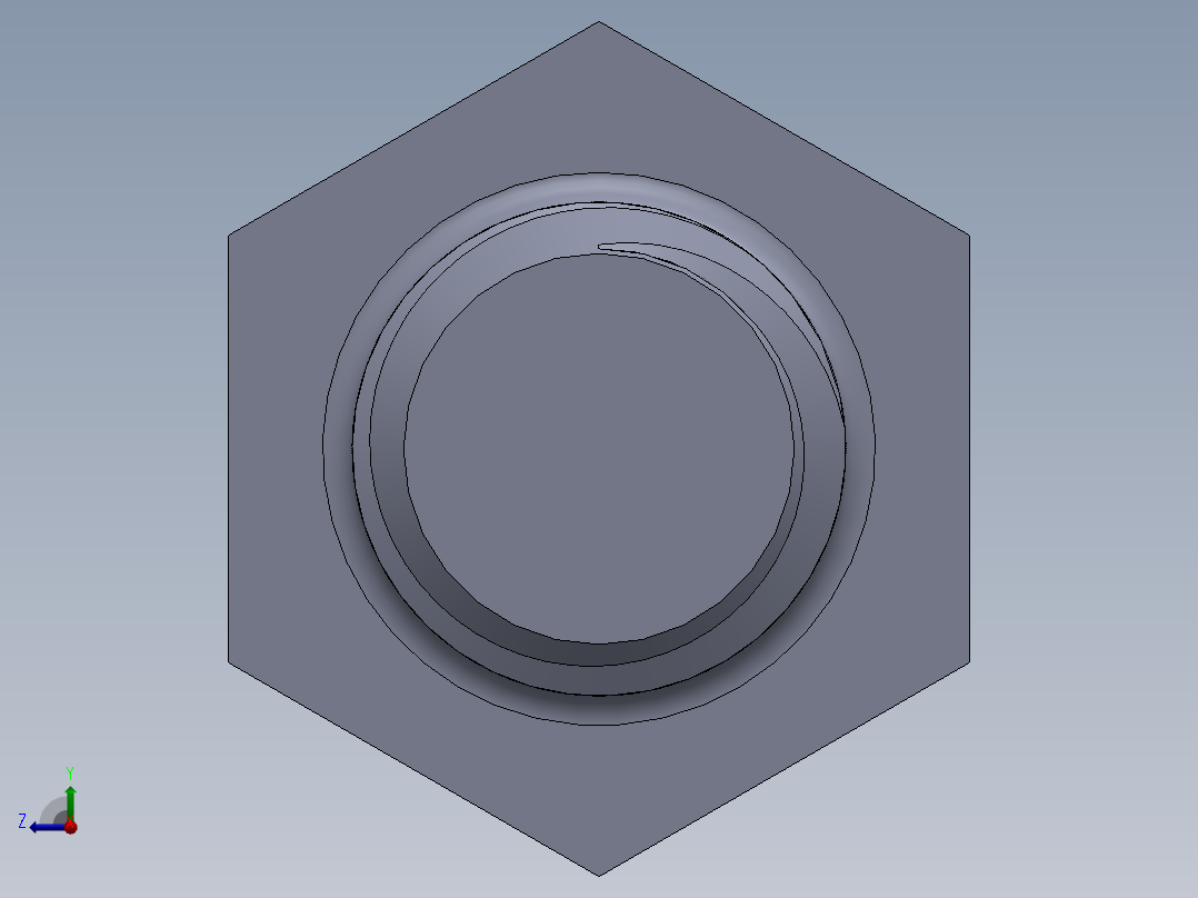 UNC 六角螺栓-Hex Bolt 0.500-13 x 2.SLDPRT右视图