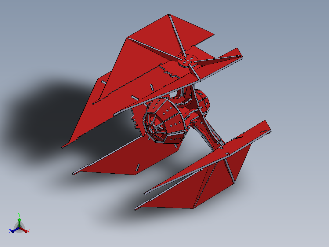 激光下料拼图星际战舰2CAD-Parasolid, SOLIDWORKS 2016, STEP _ IGES