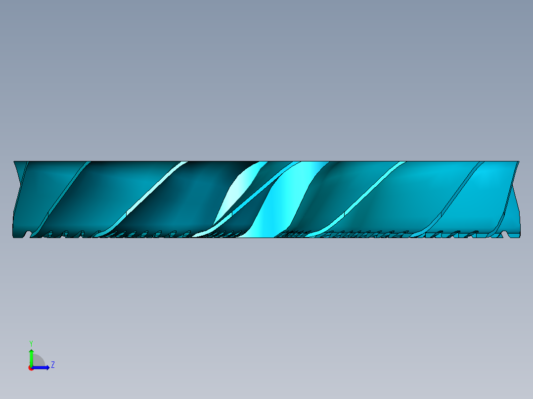 涡轮 叶片 涡扇 (8)左视图