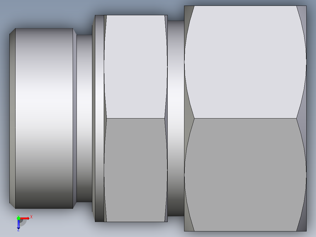 卡套式工业通用硬管接头EO_Male_Stud_connector_GE38SM71俯视图