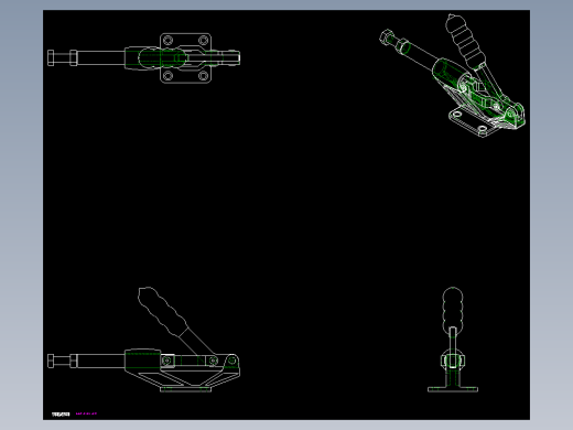 推拉式夾鉗SSP(J)-2D多系列多零件图纸模型