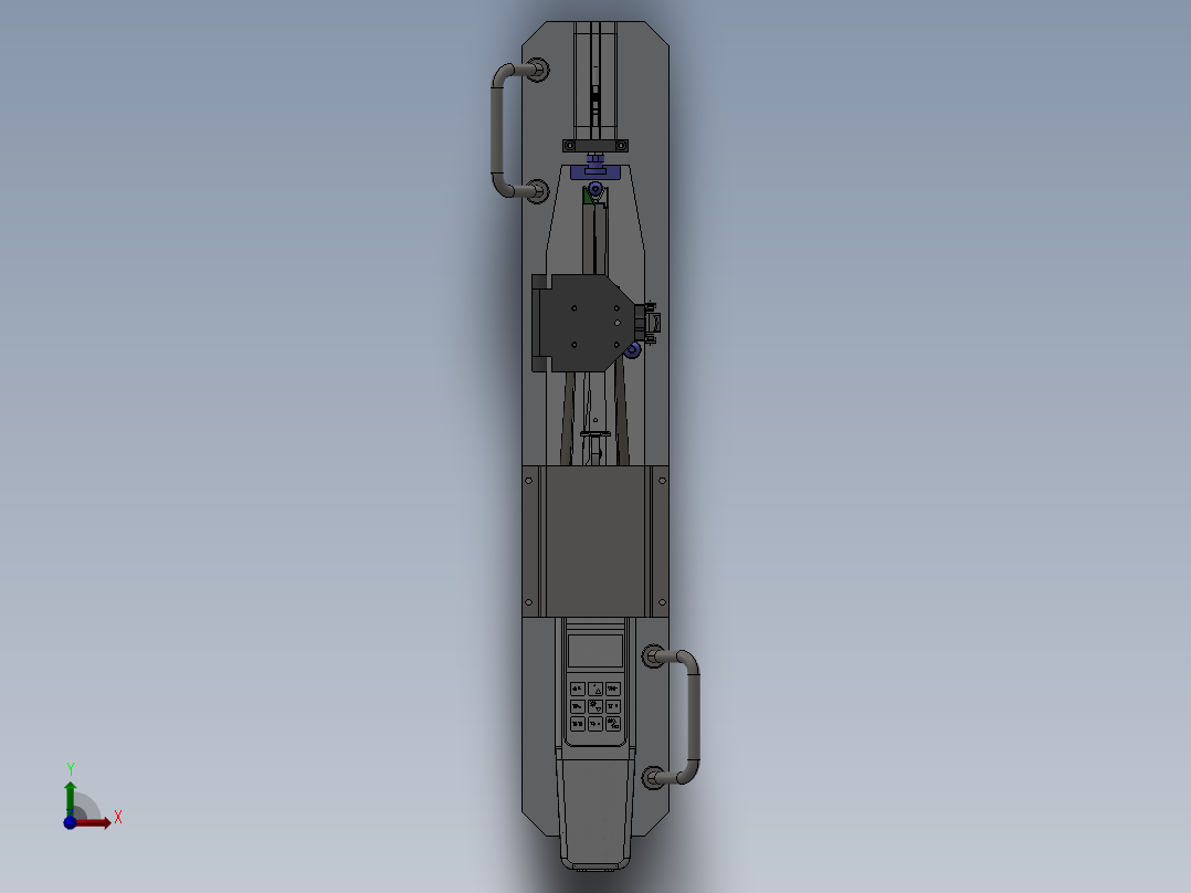 8_医用缝合器 医用缝合器击发测试夹具设计 包含三维和CAD图纸前视图