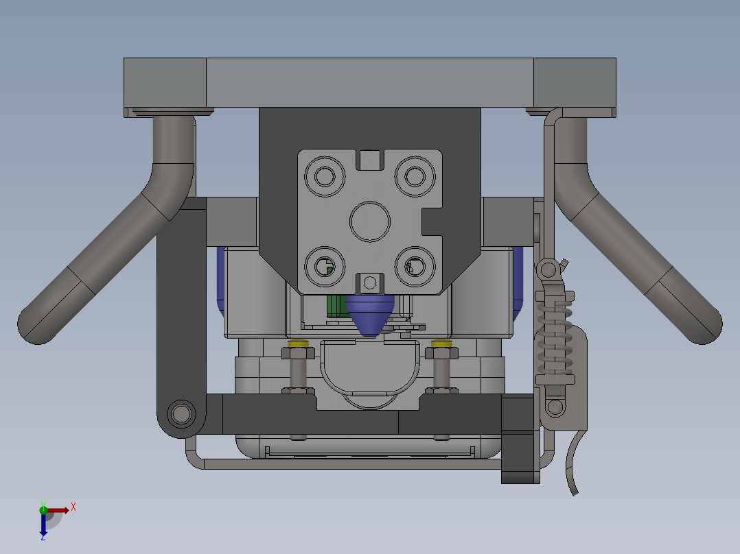 8_医用缝合器 医用缝合器击发测试夹具设计 包含三维和CAD图纸俯视图