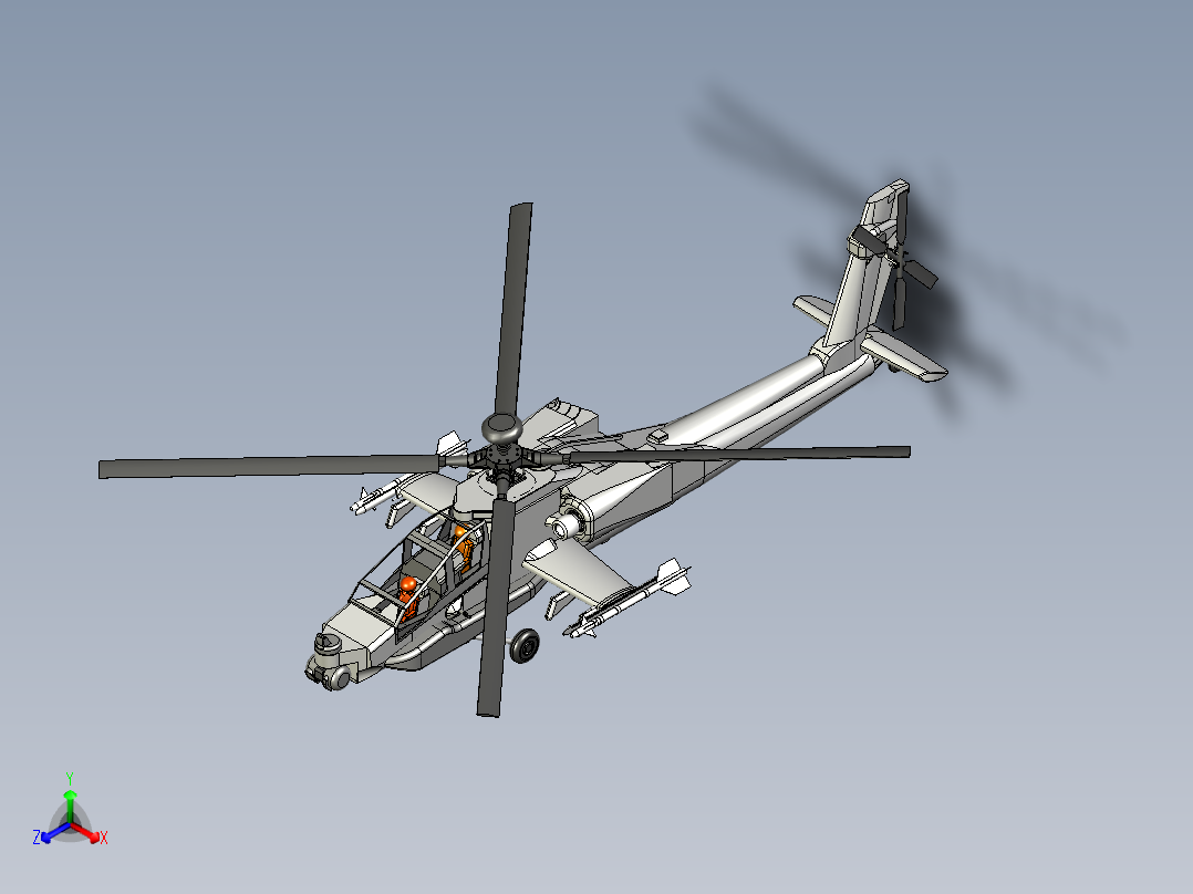 直升飞机 飞机模型设计 (17)