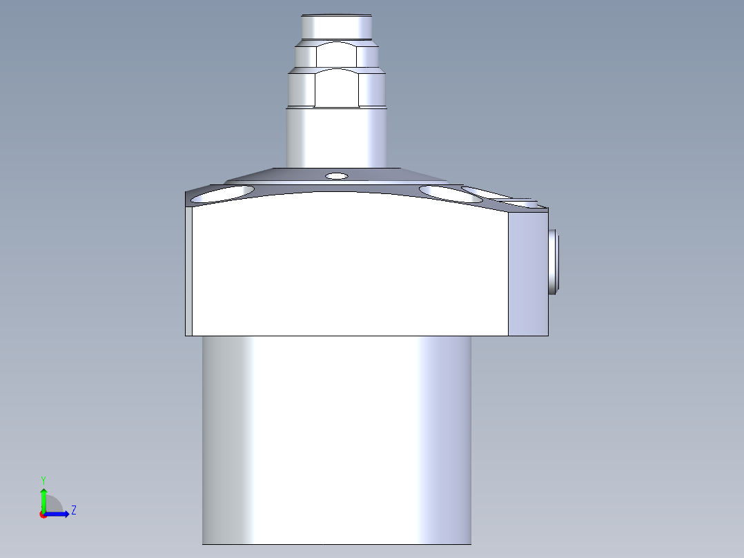 KOSMEKLC0402-GxM-E多系列多零件图纸模型左视图