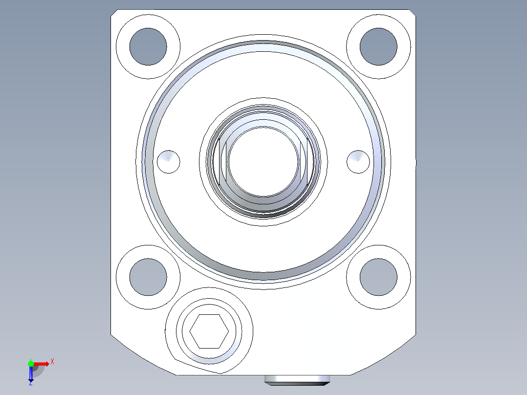 KOSMEKLC0402-GxM-E多系列多零件图纸模型俯视图